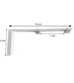 REV - Support Mural Double pour Tringles Rail L 160 mm
