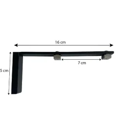REV - Support Mural Double pour Tringles Rail L 160 mm