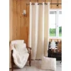 Rideau - HOME MAISON - Effet Poil de Mouton - Blanc - Tamisant - 135x250cm