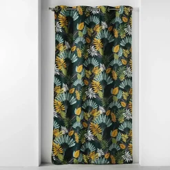 Rideau à œillets 140 x 240 cm coton imprimé Panazio Bleu/Jaune