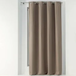 Rideau à œillets 135 x 240 cm occultant tissé uni Tramina Noisette