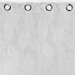 Rideau à œillets 135 x 280 cm occultant velours frappé Mélodie grande hauteur Blanc