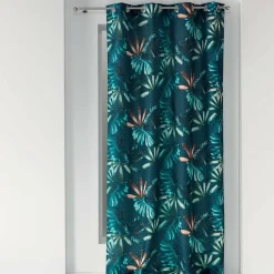 Rideau à œillets 140 x 260 cm Polyester imprimé Blue Garden