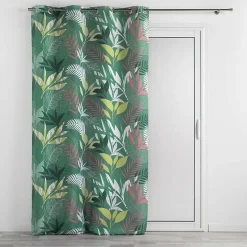 Rideau à Œillets 140 x 260 cm Polyester Imprimé Assana Kaki