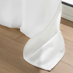 Rideau à Œillets 135 x 260 cm Tamisant Isolant Thermique Micropolar Blanc