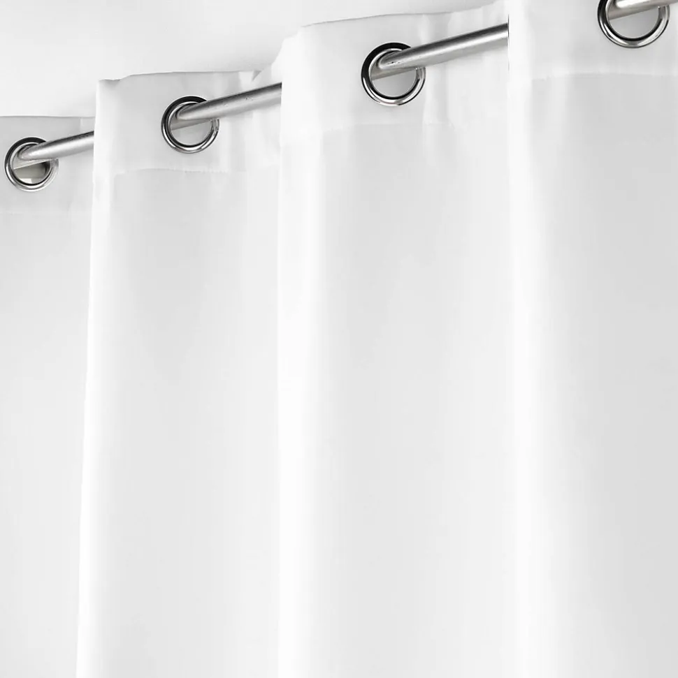 Rideau à Œillets 135 x 260 cm Tamisant Isolant Thermique Micropolar Blanc