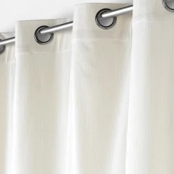 Rideau à œillets casual sauge velours côtelé uni (140x260 cm - Naturel)