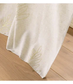 Rideau à œillets imprimé métallisé - 140x240cm - Beige