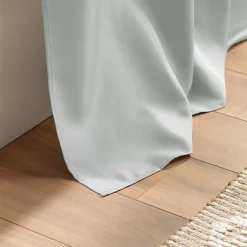 Rideau à œillets petite hauteur 140 x 180 cm polyester uni essentiel Gris