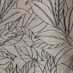 Rideau à œillets tissé jacquard feuilles noires L.240 x l.140cm Dylrev