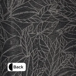 Rideau à œillets tissé jacquard feuilles noires L.240 x l.140cm Dylrev
