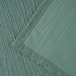 Rideau à œillets uni effet froissé Castellano vert eucalyptus L.260 x l.140 GoodHome