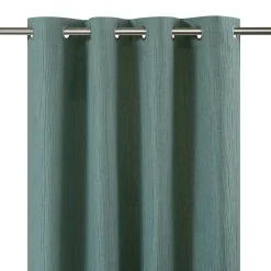 Rideau à œillets uni effet froissé Castellano vert eucalyptus L.260 x l.140 GoodHome