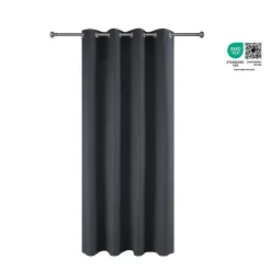 Rideau à œillets uni effet froissé Castellano gris anthracite L.260 x l.140 GoodHome
