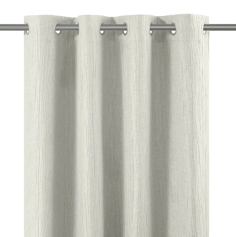 Rideau à œillets uni effet froissé Castellano blanc cassé L.260 x l.140 GoodHome