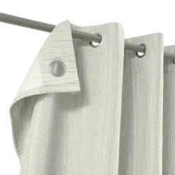 Rideau à œillets uni effet froissé Castellano blanc cassé L.260 x l.140 GoodHome