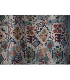 Rideau à motifs ethniques terracotta - 130x240 cm - 130x240cm - Terre cuite
