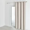 Rideau 100% occultant - Effet chiné (140x260 cm - Beige)