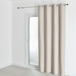 Rideau 100% occultant - Effet chiné (140x260 cm - Beige)
