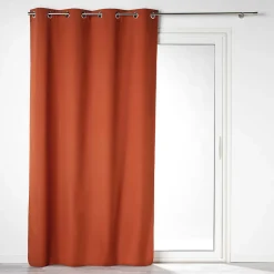 Rideau 100% occultant en microfibre (140x260 cm - Terracotta)