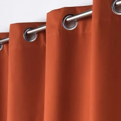 Rideau 100% occultant en microfibre (140x260 cm - Terracotta)