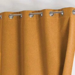 Rideau 100% occultant thermique phonique (135x260 cm - Jaune Ocre)