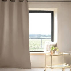 Rideau 100% occultant thermique phonique chiné (160x240 cm - Taupe)