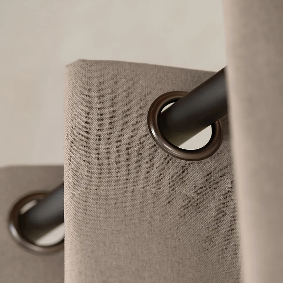 Rideau 100% occultant thermique phonique chiné (160x240 cm - Taupe)