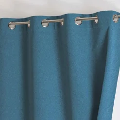 Rideau 100% occultant thermique phonique (135x260 cm - Bleu Pétrole)