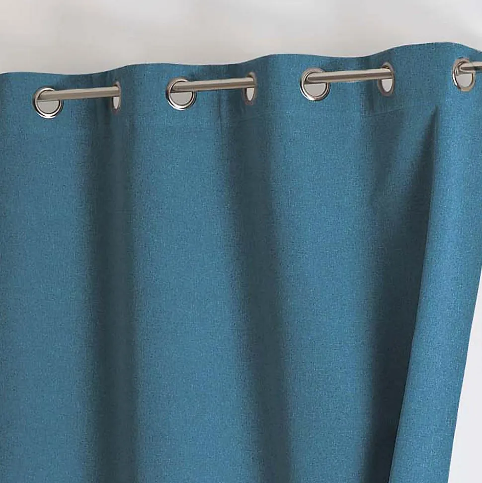 Rideau 100% occultant thermique phonique (135x260 cm - Bleu Pétrole)