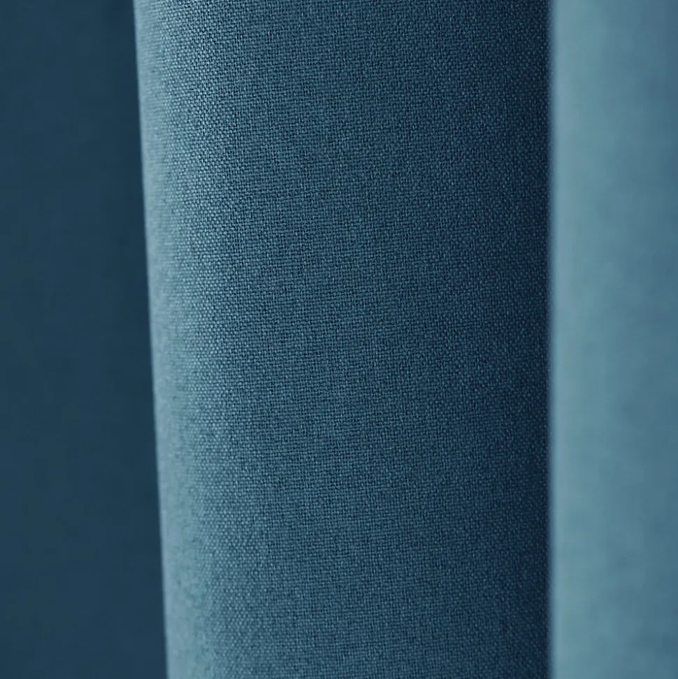 Rideau 100% occultant thermique phonique (135x260 cm - Bleu Pétrole)
