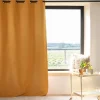 Rideau 100% occultant thermique phonique (135x180 cm - Jaune Ocre)