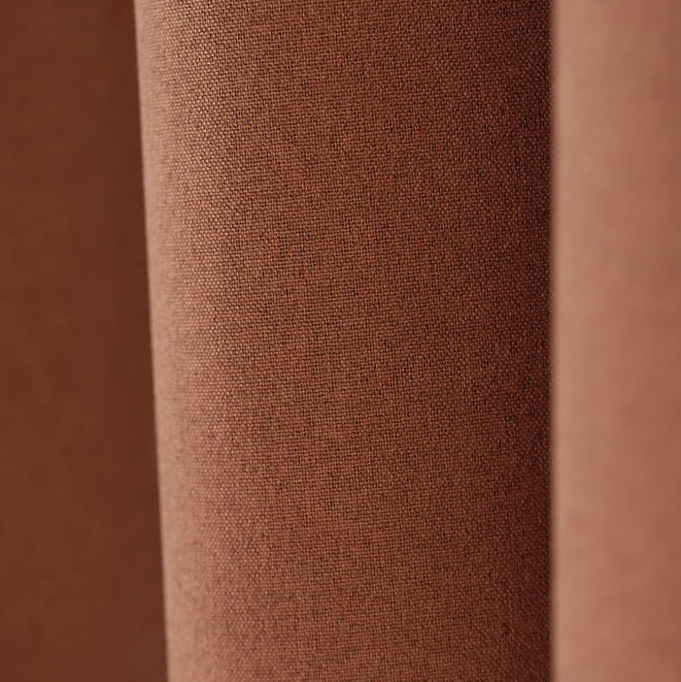 Rideau 100% occultant thermique phonique chiné (135x260 cm - Terracotta)