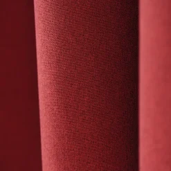 Rideau 100% occultant thermique phonique chiné (135x260 cm - Rouge)
