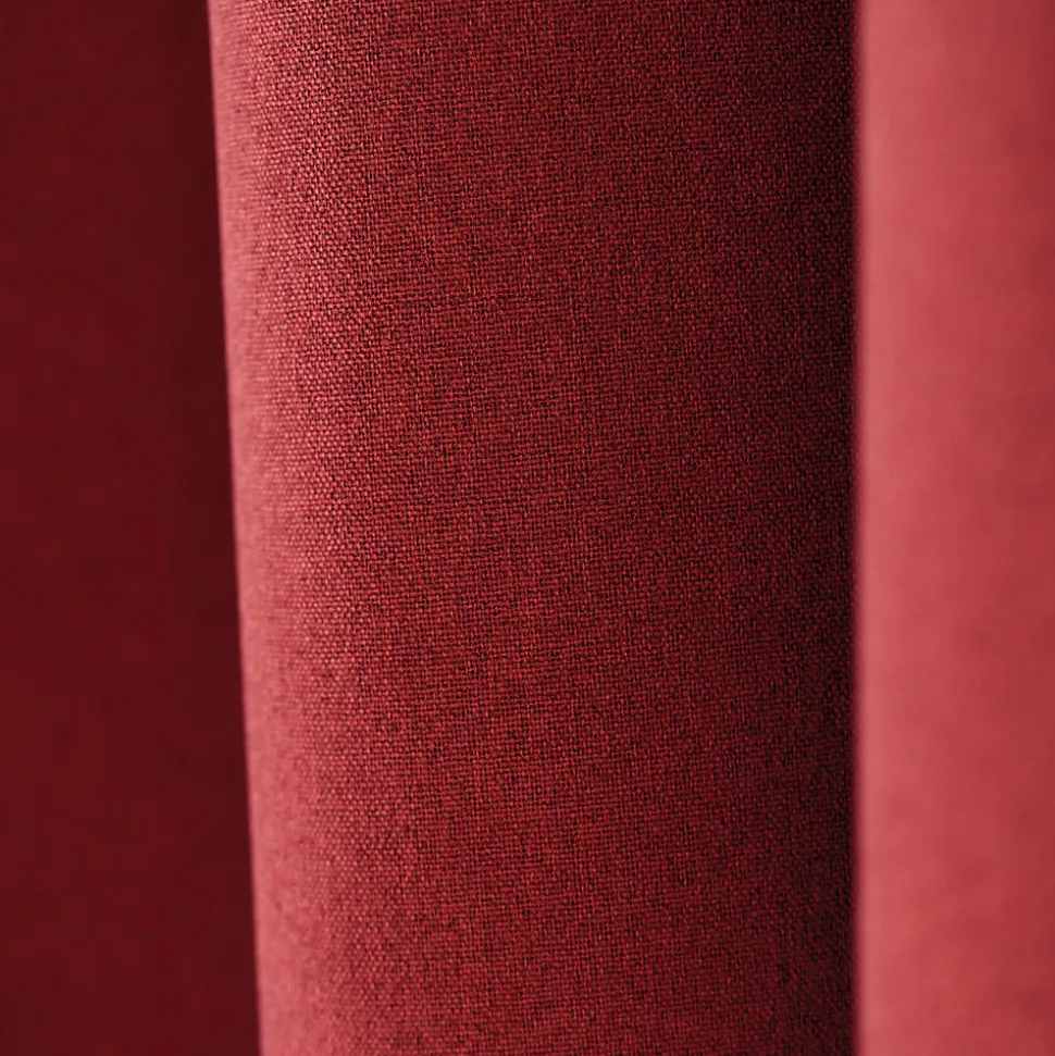 Rideau 100% occultant thermique phonique chiné (135x260 cm - Rouge)