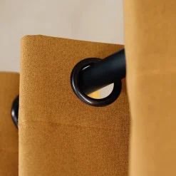 Rideau 100% occultant thermique phonique chiné (240x260 cm - Jaune Ocre)