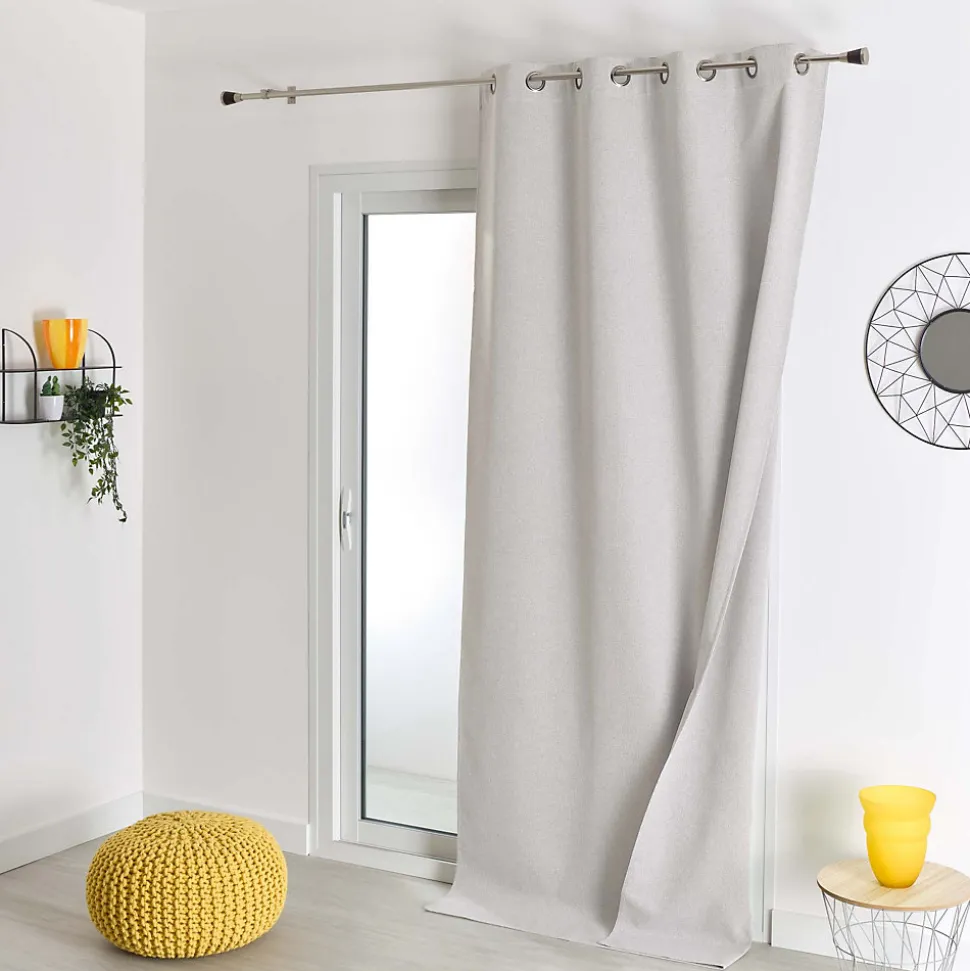 Rideau 100% occultant thermique phonique (135x260 cm - Ivoire)