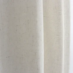 Rideau à oeillets naturel - Effet lin (140x240 cm - Ecru)