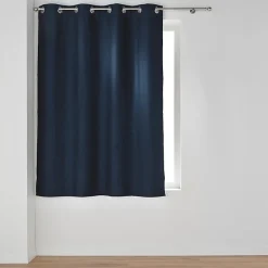 Rideau a oeillets 140 x 180 cm 100% occultant thermique Crepuscule Bleu