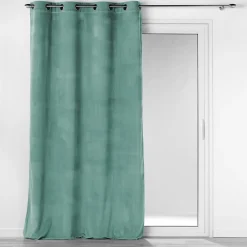 Rideau a oeillets 140 x 260 cm velours cotele uni casual Sauge