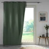 Rideau a oeillets 140 x 260 cm 100% occultant/microfibre unie obscure Kaki