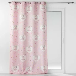 Rideau a oeillets 140 x 260 cm polyester imprime metallise petite etoile Sans