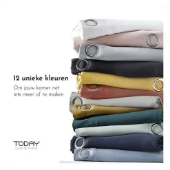 Rideau a oeillets - 140X240 - Denim - TODAY Essential - 356011