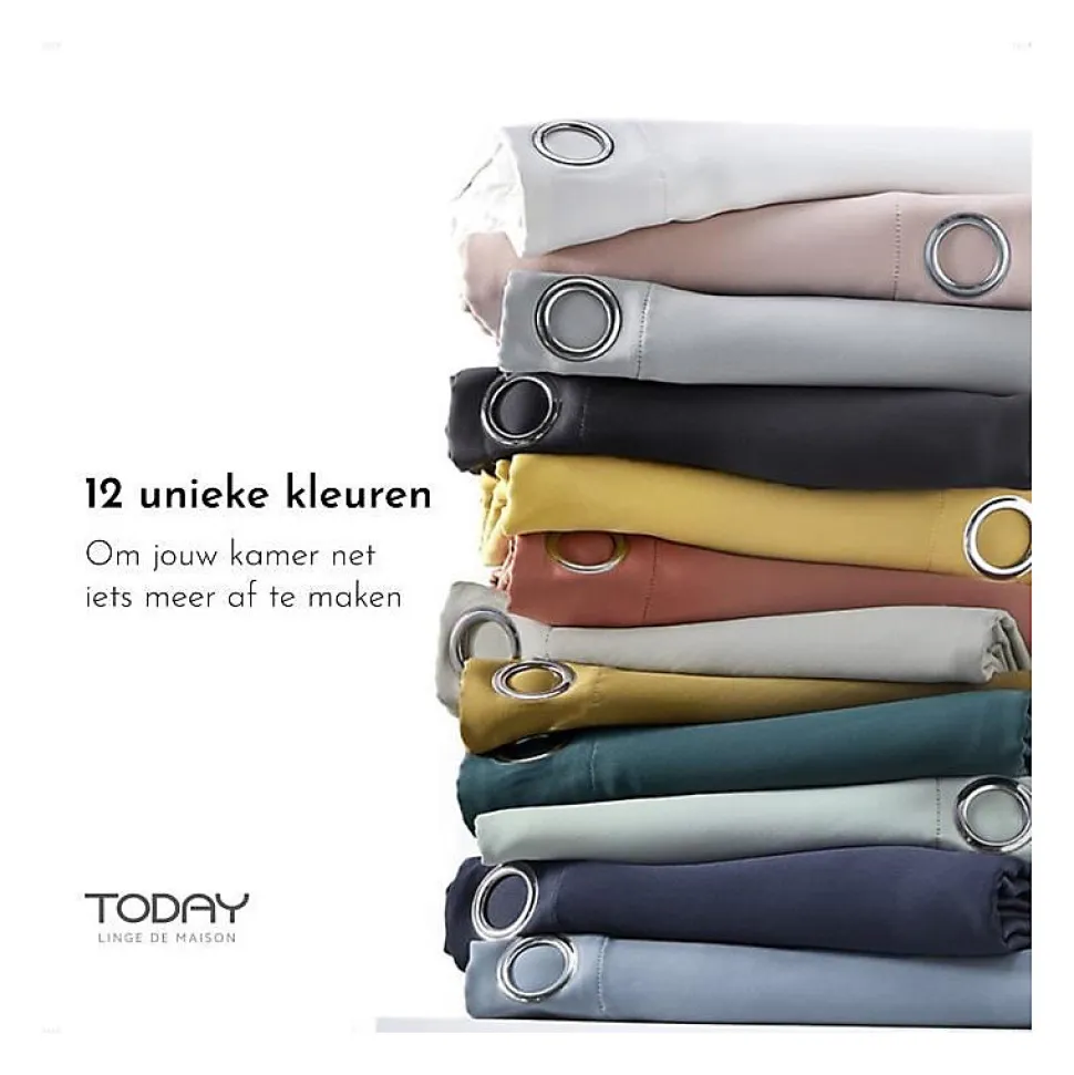 Rideau a oeillets - 140X240 - Denim - TODAY Essential - 356011