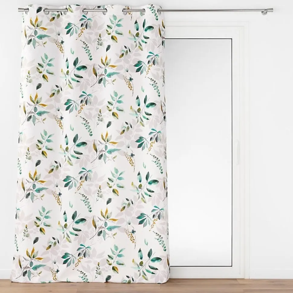 Rideau a oeillets grande hauteur 140 x 280 cm polyester imprime Dilaris