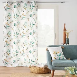Rideau a oeillets grande hauteur 140 x 280 cm polyester imprime Dilaris