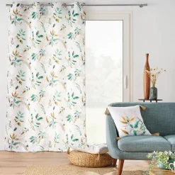 Rideau a oeillets grande hauteur 140 x 280 cm polyester imprime Dilaris