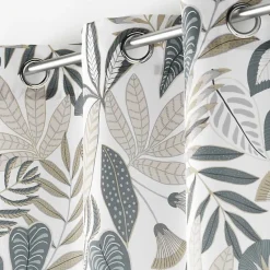 Rideau a oeillets grande hauteur 140 x 280 cm polyester iprimé Tilda Blanc
