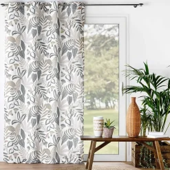 Rideau a oeillets grande hauteur 140 x 280 cm polyester iprimé Tilda Blanc