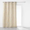 Rideau a oeillets tamisant 140 x 260 cm jacquard Floriani Jaune